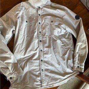 Eddie Bauer Light Grey Jacket with Patterned Lining